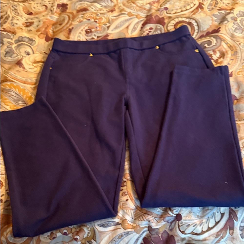 Michael Kors Navy Straight Leg Pants